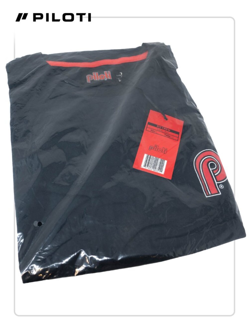 Piloti Men's Black T-Shirt (Size L)
